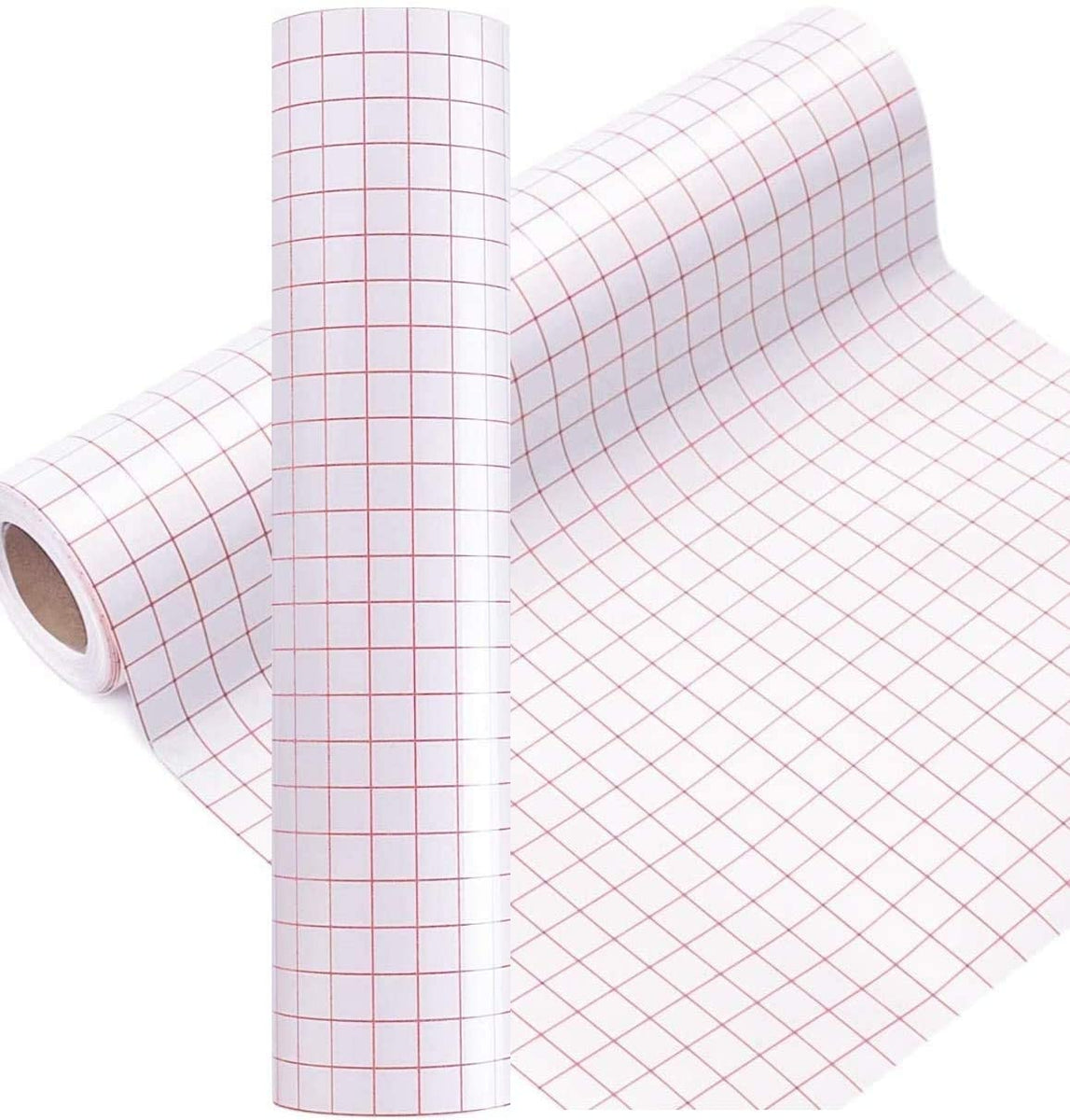 Vinyl Transfer Paper Tape Roll Transfer Tape Vinyl 50 Feet Clear Contact  Paper 12 Roll Paper Transfer Tape for Vinyl Wood and Heat Transfer HTV  with Grid