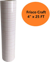 Frisco Craft Premium Clear Transfer Paper Tape - Application Tape Roll for Perfect Alignment of Silhouette Cameo, Cricut Adhesive Vinyl for Decals (3 1/2" x 25 FT)