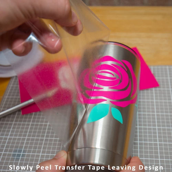 Angel Crafts Transfer Paper Tape: Craft Transfer Tape for Vinyl Application  with Red Grid Lines - Self Adhesive Roll Compatible with Cricut