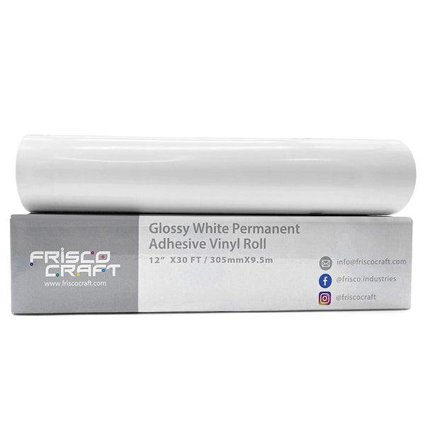 White Permanent Vinyl, Eprcut 12 x 40 FT Adhesive Vinyl for Cricut, G –  Likcut